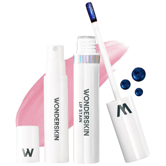 Wonderskin Wonder Blading Lip Stain Peel off and Reveal Kit - Long Lasting, Waterproof Pink Lip Tint, Transfer Proof Natural Lip Stain Kit (Beautiful)