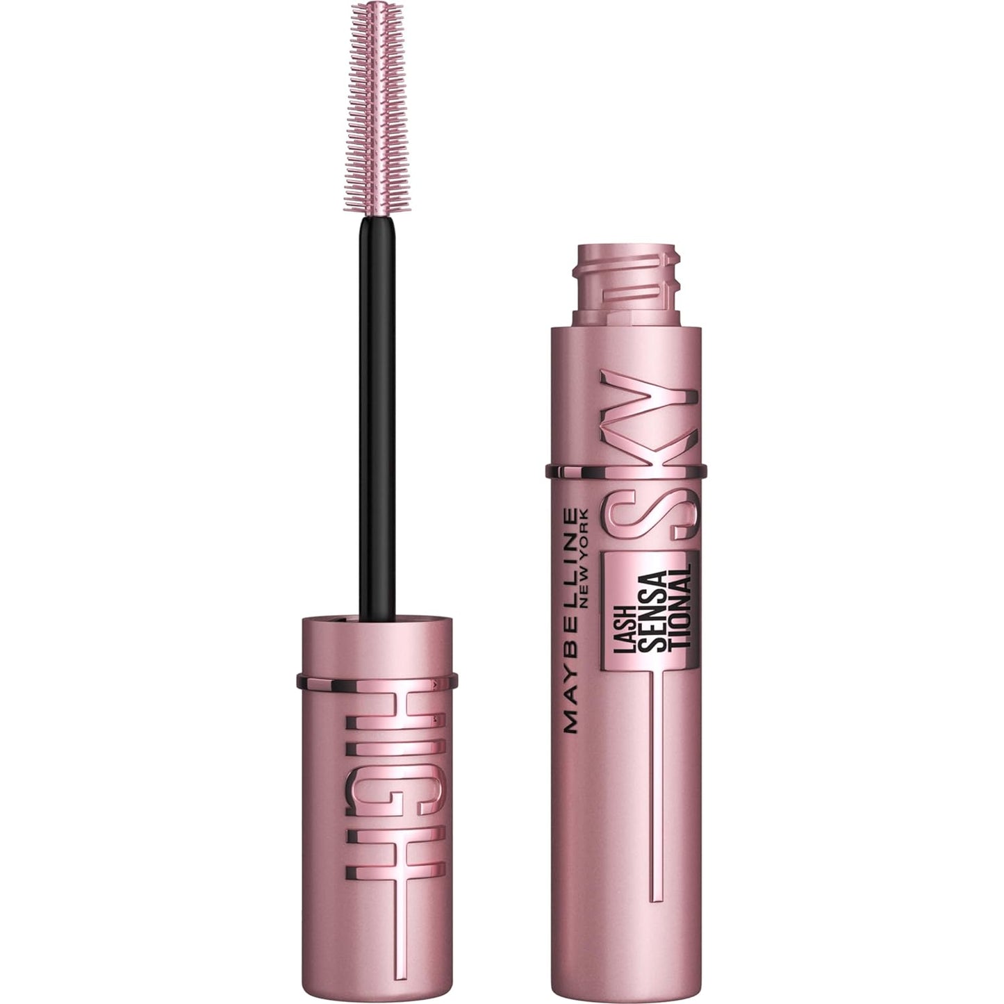 Maybelline Lash Sensational Sky High Washable Mascara Makeup, Volumizing, Lengthening, Defining, Curling, Multiplying, Buildable Formula, Blackest Black, 1 Count