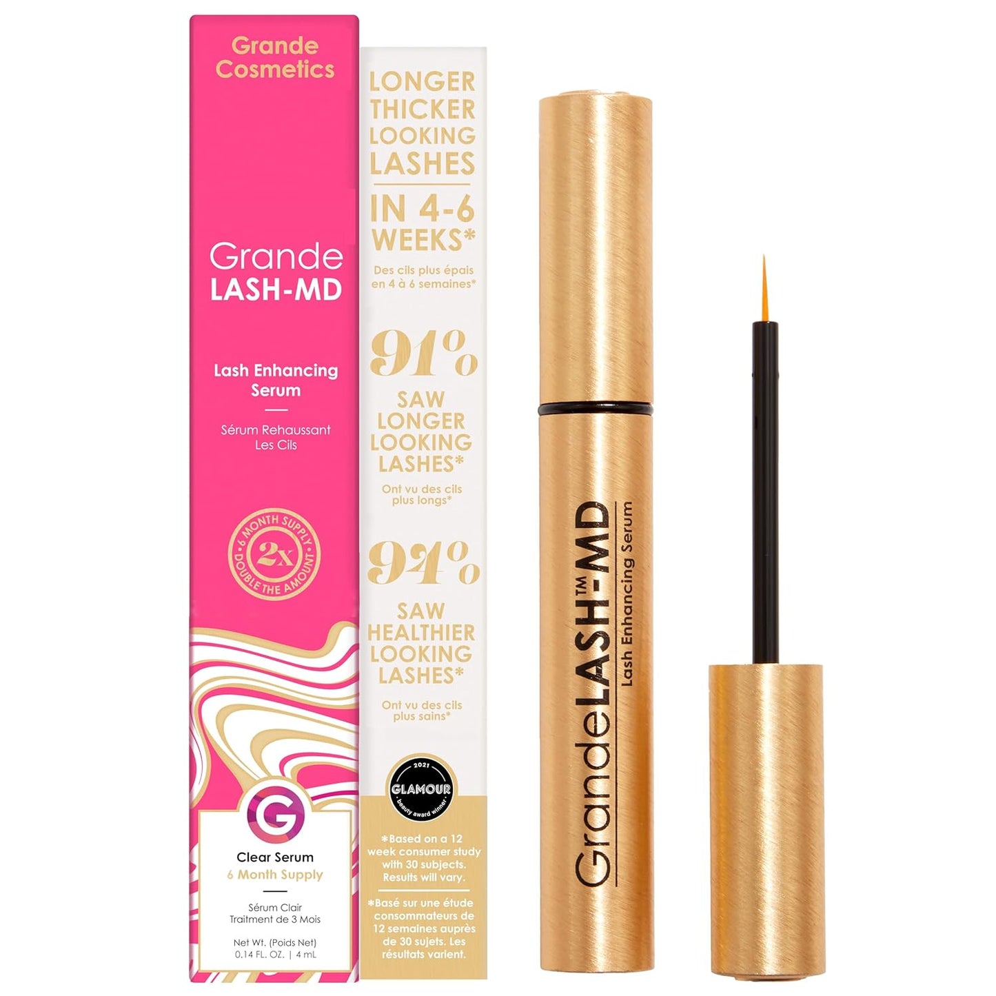 Grande Cosmetics Grandelash-Md Lash Enhancing Serum.  1mL, 6-week starter supply.