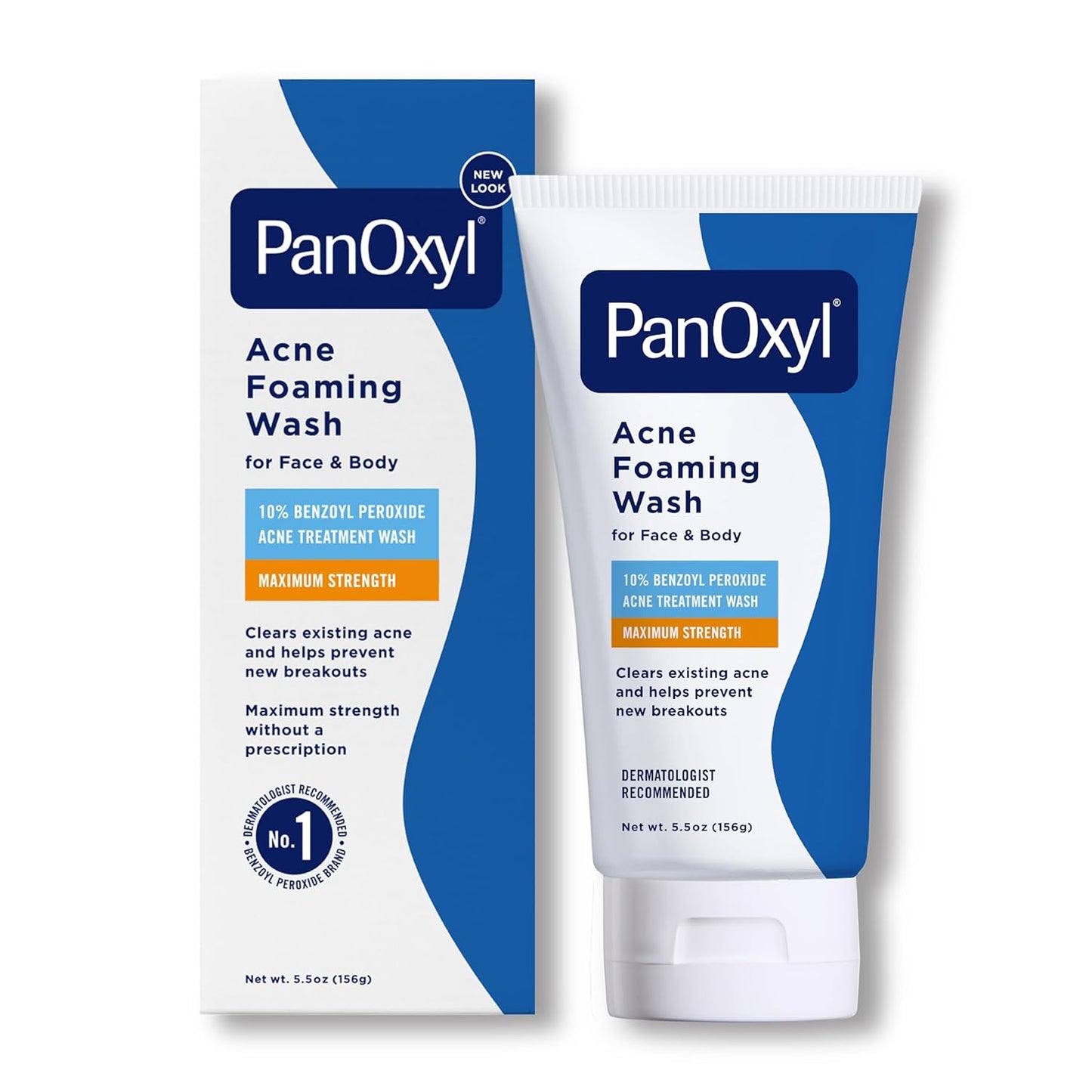 Panoxyl Acne Foaming Wash Benzoyl Peroxide 10% Maximum Strength Antimicrobial, 5.5 Oz